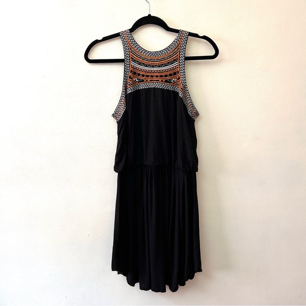 Free People embroidered bodice sleeveless boho knit dress size XS